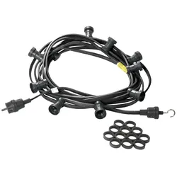 Illu Party Garten Außenlichterkette 20m schwarz 20xE27 Made in Germany