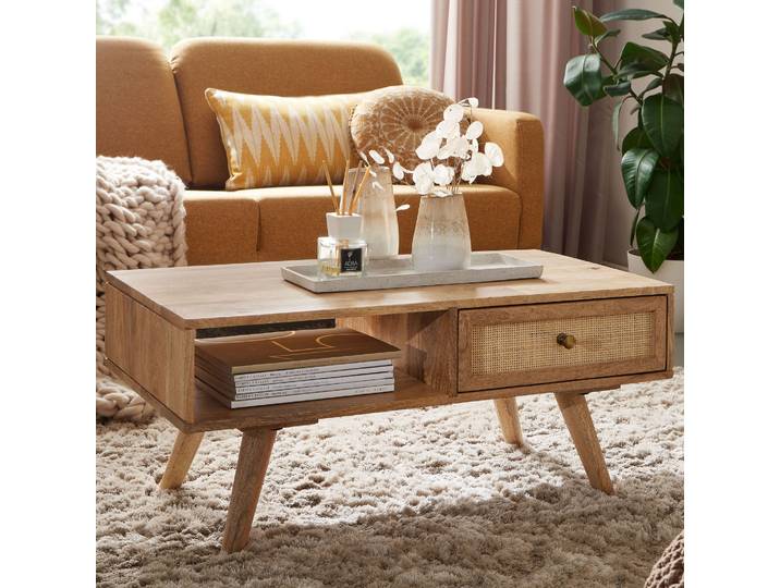 Couchtisch Melchow 90 x 40 x 45cm Braun