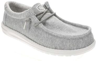 Hey Dude Wally Stretch Jersey - Mens 7 Grey Slip On Medium