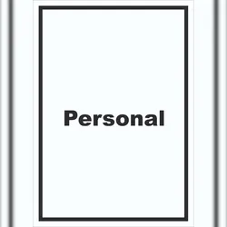 HB-Druck Personal Schild mit Text hochkant A4 Rückseite selbstklebend