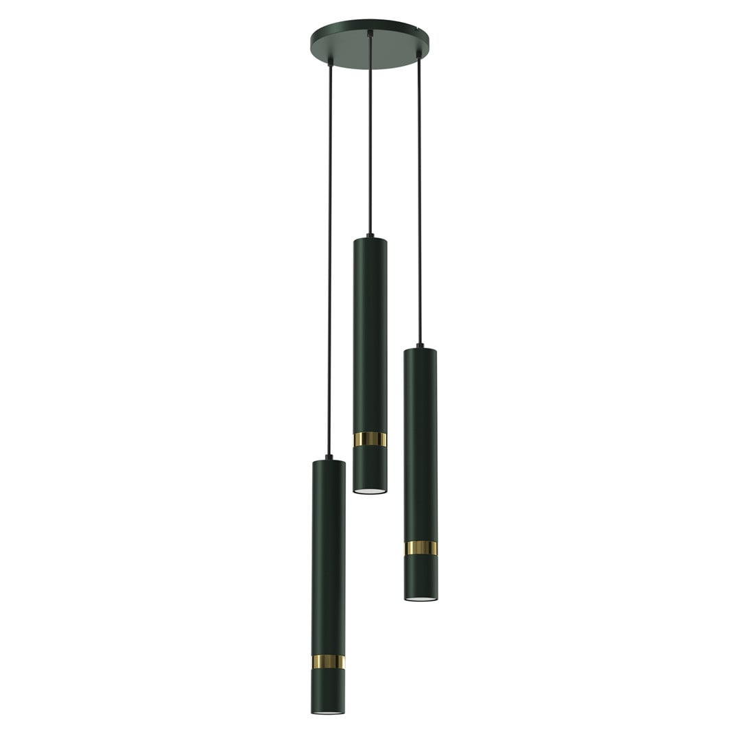 Eko-Light Hanglamp JOKER groen/goud 3xGU10