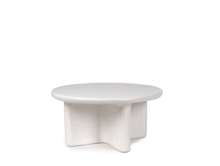Table basse ronde blanche de 50 cm