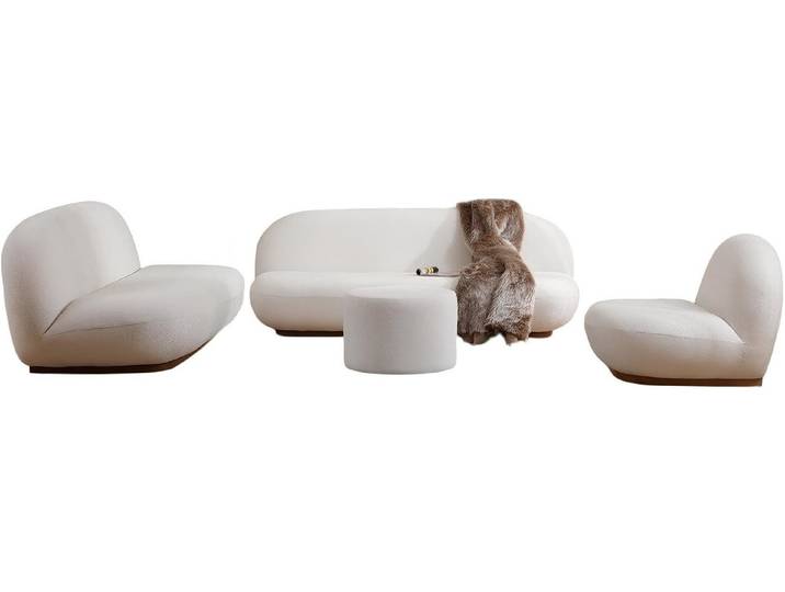 JVmoebel Polstergarnitur Weiße Sofagarnitur und Sessel – Funktionalität trifft Komfort, (3-tlg., Sofa 3 Sitzer, Sofa 2 Sitzer, Sеssel), Made in Europe