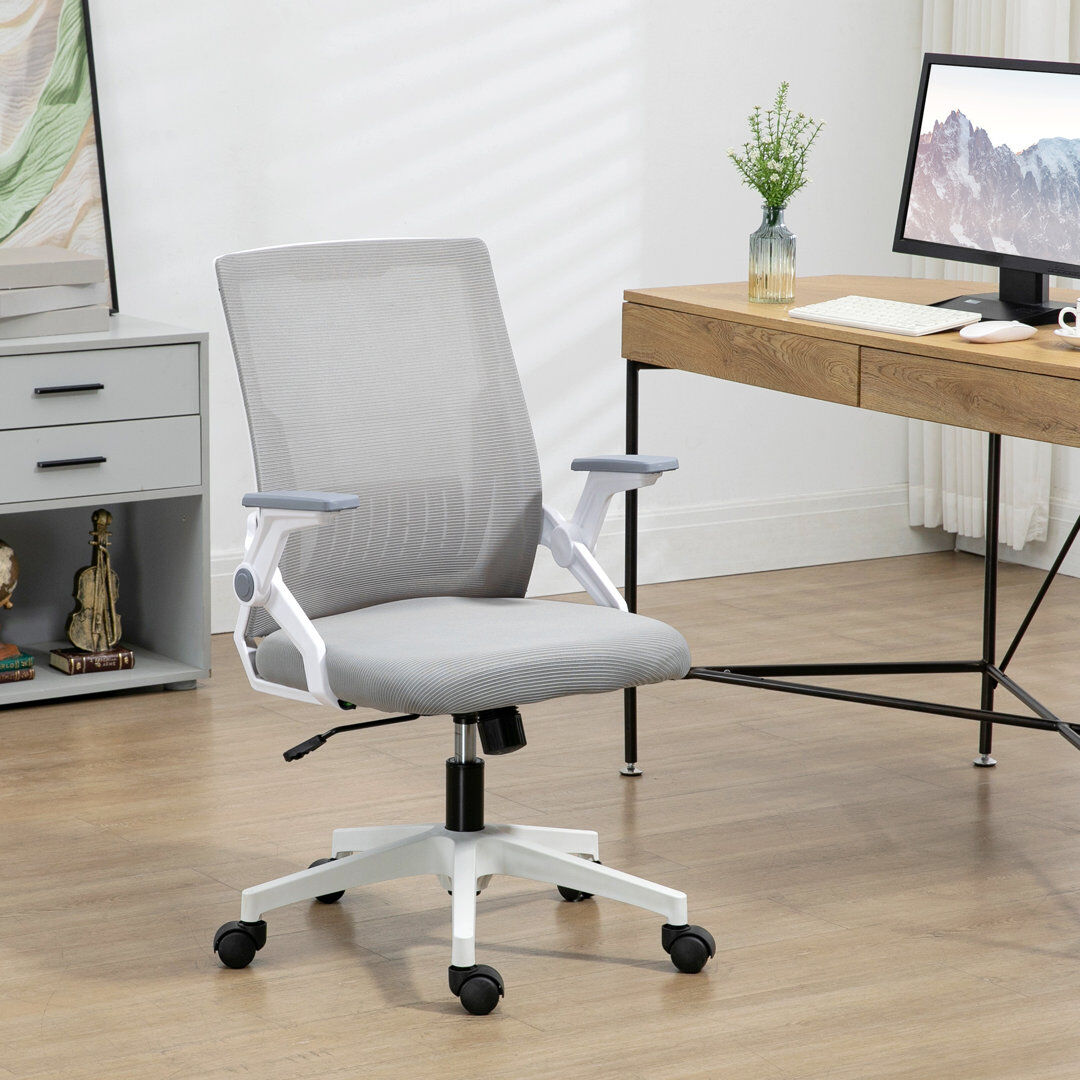 Brayden Studio Fabric Office Chair Grey 59cm W X 58cm D