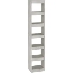vidaXL Bücherregal/Raumteiler Betongrau 40x30x198 cm