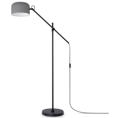 PACO HOME Stehlampe "BOWL", grau (grau, weiß), 1, Ø 30cm H: 145cm, Leuchten, Stehlampe