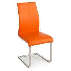 Freischwinger Milano Lederoptik Orange