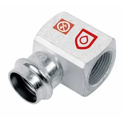 C-Stahl Pressfitting V Kontur - Winkel - (IG/AG) (Ausführung: 15 - 1/2''AG)