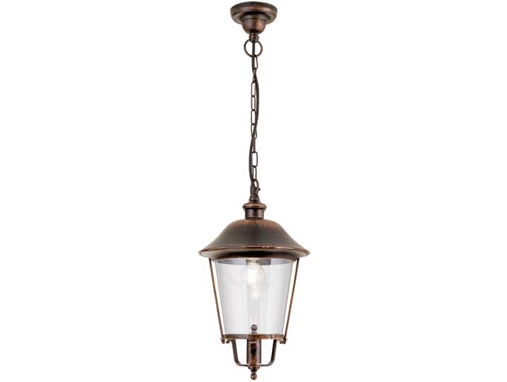 Aussenlampe Kenzo schwarz/kupfer Siluminguss E27
