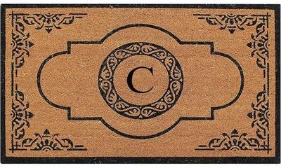 "A1 Home Collections First Impression Coir and PVC backing Abrilina Hand Crafted Heavy Duty Outdoor Double Doormat 36""X72"""