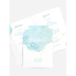 Menükarten Hochzeit selbst gestalten mit Spruch und Fotos im Onlinedesigner bei Meine-Kartenmanufaktur.de