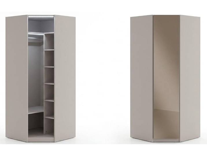 Xlmoebel Eckschrank Eckschrank Stil modern grau bequem komfortabel Schlafzimmer