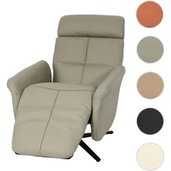 Relaxsessel HWC-L10, Design Fernsehsessel TV-Sessel Liegesessel, Liegefunktion drehbar ~ grau