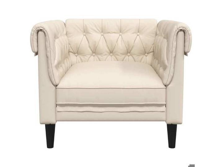 Crème Fauteuil Relax - CLOUD - Fauteuil Chaise-Canapé Chesterfield lin Hot16457680