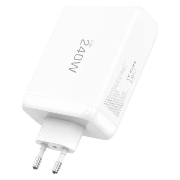 Tech-Protect NC240W-GAN 4-PORT NETZLADEGERÄT PD 240W / QC3.0 WEISS (240 W, 4 Ports) (5906302352371)