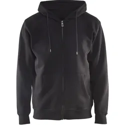 Kapuzen-Sweatjacke "3366" - XS - schwarz
