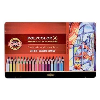 Koh-i-Noor Mehrfarbige Buntstifte, 36 Farben, Metallverpackung (36x) (41922474)