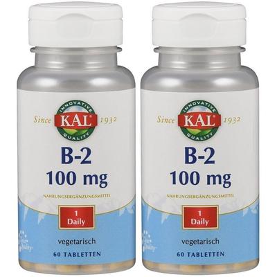 Vitamin B2 Riboflavin 100 mg KAL Tabletten 2x 2x60 St