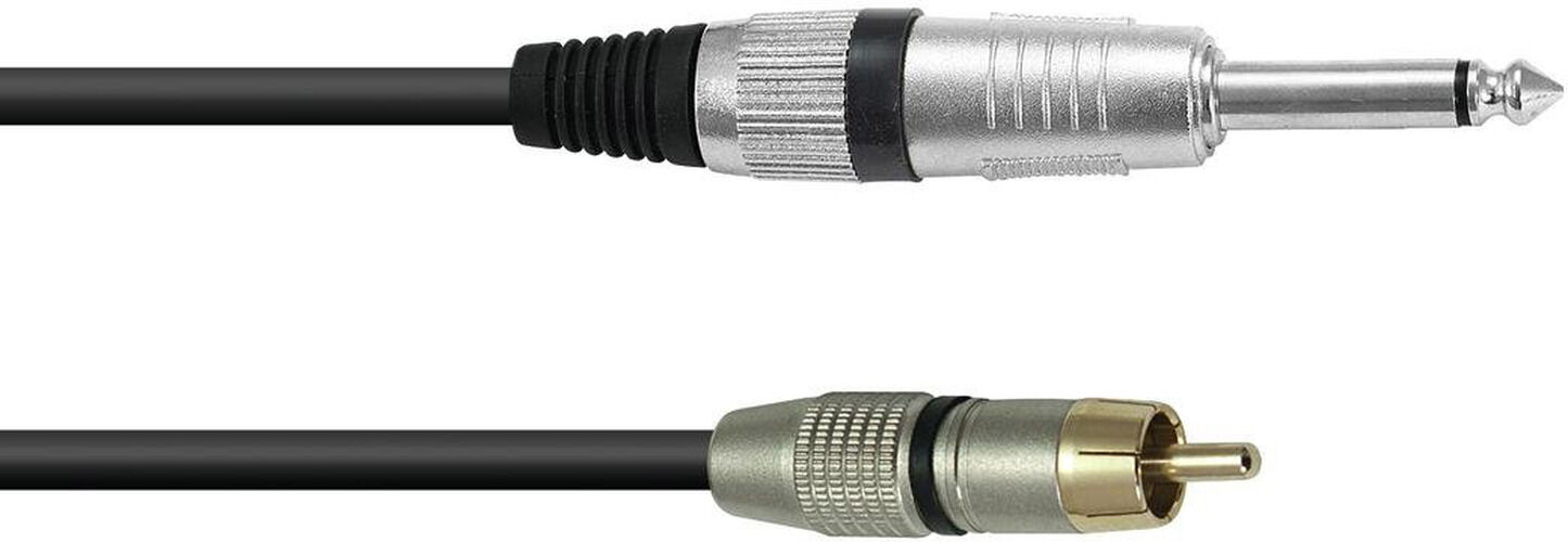Omnitronic Adapterkabel Cinch/klinke 0,9m Sw