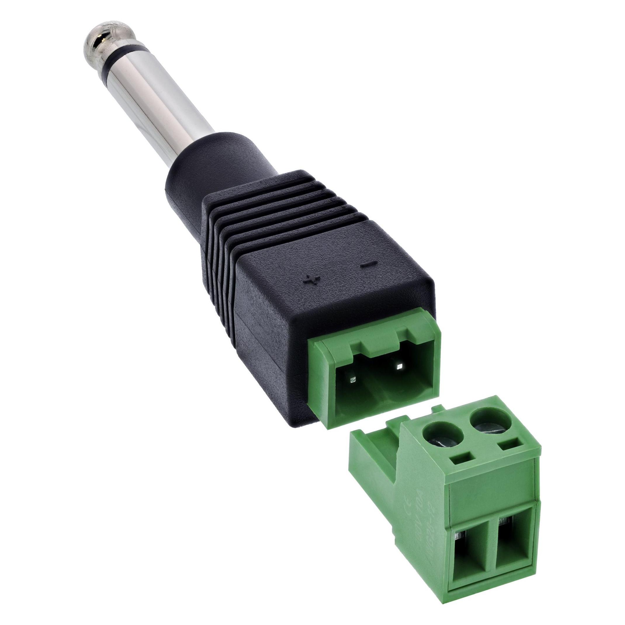 InLine 6,35mm Klinkenstecker an Terminalblock, Mono, 2-polig (92504M)
