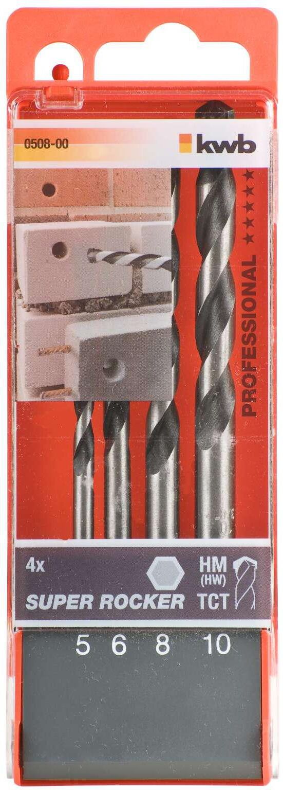 Betonbohrer KWB "5-10 mm", silber (weiß, neutral), Bohrer, Betonbohrer weiß, neutral Einheitsgröße