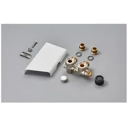 Zehnder Anschluss-Armatur 8200976021 Blende kurz, weiss, für Warmwasserbetrieb