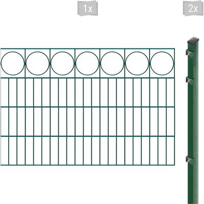 Arvotec "EXCLUSIVE 80 zum Einbetonieren "Ring" mit Zierleiste" Zaunhöhe 80 cm, Zaunlänge 2 - 60 m