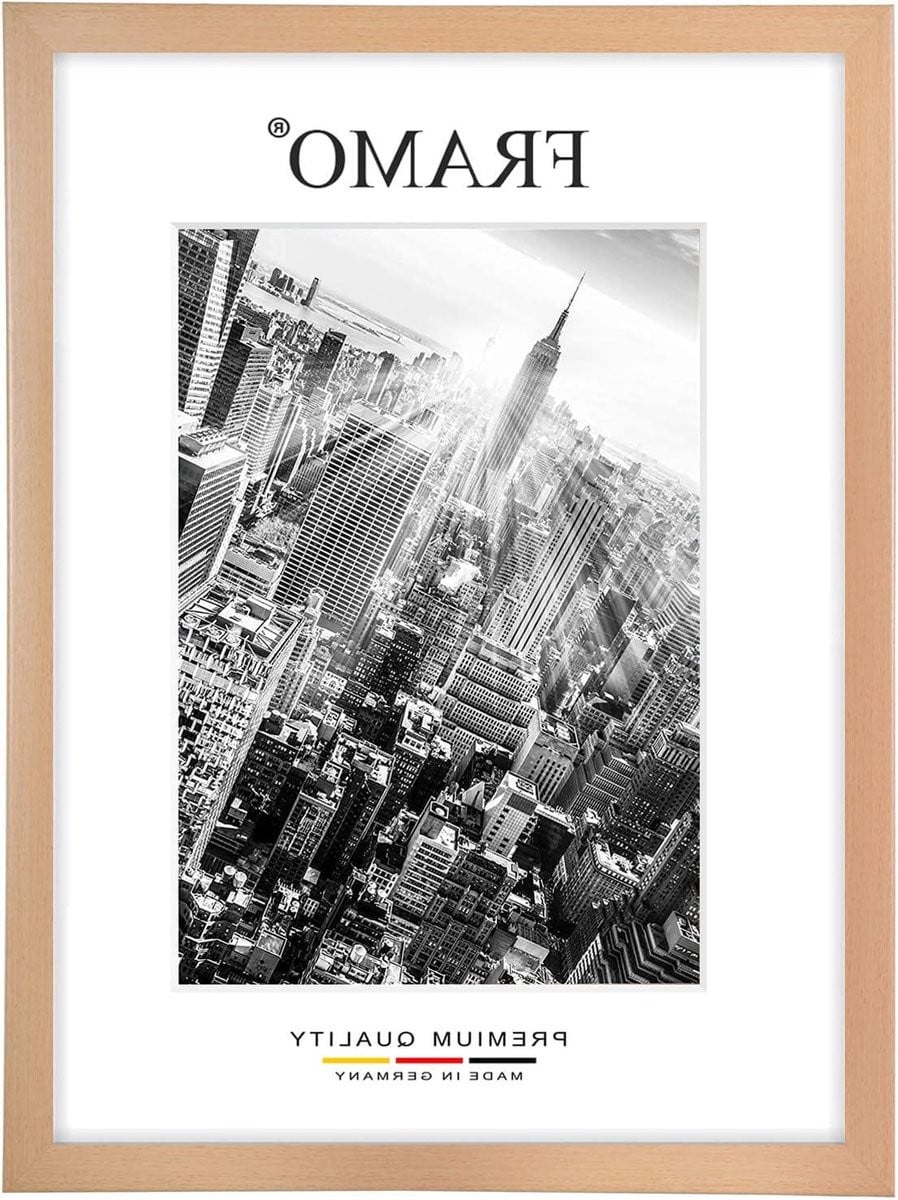 Houten Fotolijst Beige - Posterlijst en Puzzellijst - 15 x 31 cm