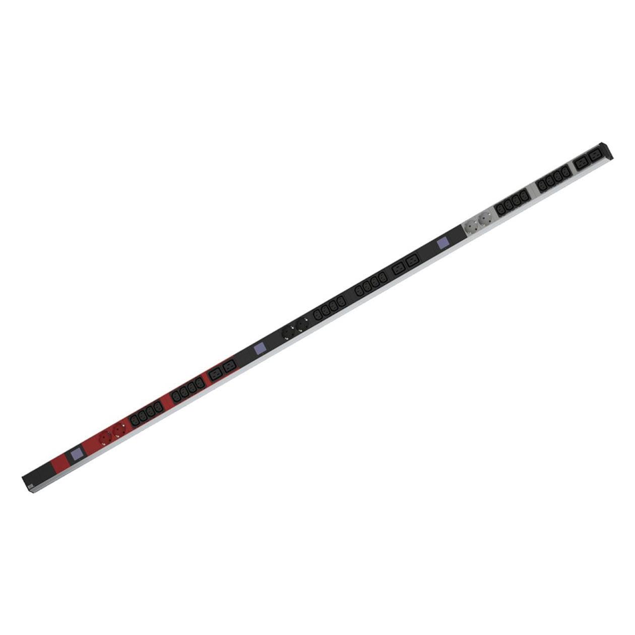 Bachmann BN0500 48,26cm 19Zoll PDU 1HE 24xC13 6xC19 6x Schutzkontakt Leistungsmessung Anschluss CEE (800.2402)