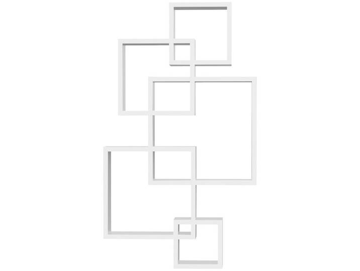 ComfortXL Wandregal De-08844 5 Regale, Massivholz Weiß, 10.2x86x49.5 cm, Wohnzimmer, Regale, Wandregale