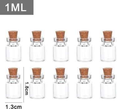 Inspired Finds Mini Glass Wishing Bottles With Cork Stoppers For DIY Crafts Party Favors And Gifts 20pcs 0.03 Fl Oz (0.51 0.71 In)