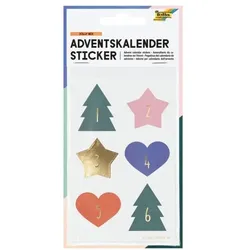 folia Adventskalender-Sticker »JOLLY MIX« 24 Stück