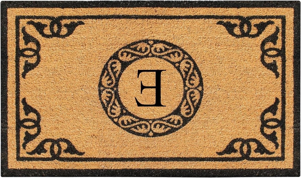Deurmat Monogram Entremat Zwart Bruin 61 x 99 cm