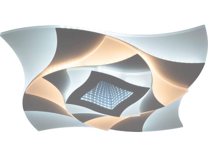 Plafonnier LED\, blanc\, intensité lumineuse variable Télécommande\, L 48 cm