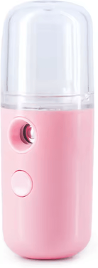 Inspire Curations Portable Nano Facial Mister USB Rechargeable Face Sprayer For Hydrating Skincare pink