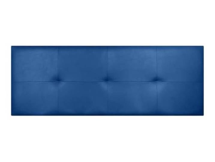 Matris Kopfteil mit Bezug aus Wiener Kunstleder, schlichtes Design, leicht und einfach aufzuhängen, Blau, 145 x 50 x 5 cm, Bett 135 cm