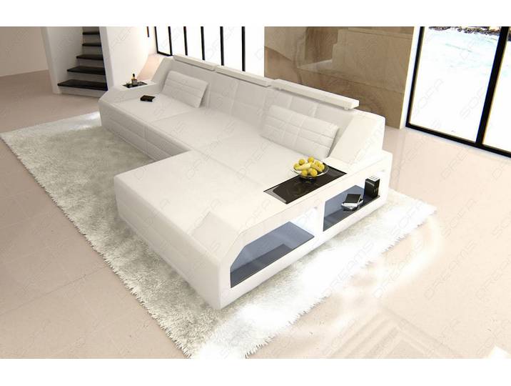 Couch Arezzo L-Form in Leder
