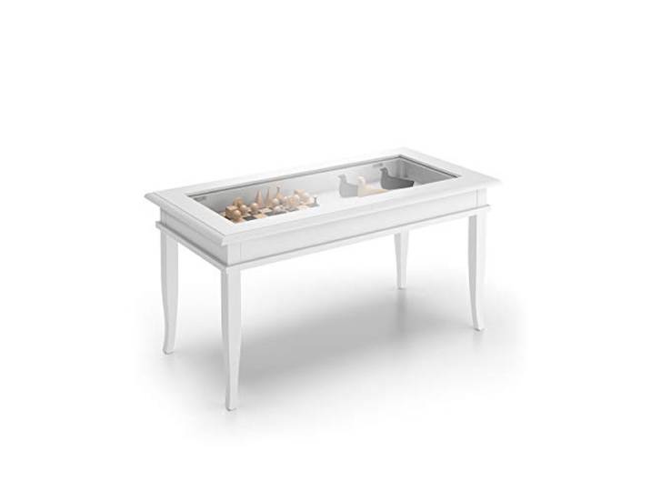 MOBILI FIVER, Classico Couchtisch, Weiß, matt, Made In Italy