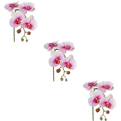 Kunstblume CREATIV GREEN "Phalaenopsis 3D-print", lila (weiß,lila), H:42cm, Obermaterial: 85% Polyester, 15% Polyethylen, Kunstpflanzen, mit Real-Touch-Blüten
