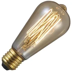 Lighto | LED-Glühfaden | E27-Fassung | Edison-Lampe | Amber | ST64 | 64mm | 6W