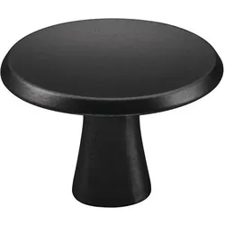 Hermeta, Möbelgriff, Möbelknopf 3751 Aluminiumguss kunststoffbeschichtet schwarz mit Schraube M4x25 mm