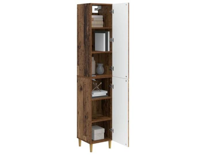 KTHLBRH 2-teiliges Schrank-Set aus Verbundholz Mit Schubladen, verstellbaren Einlegeböden, Türen, langlebig, pflegeleicht