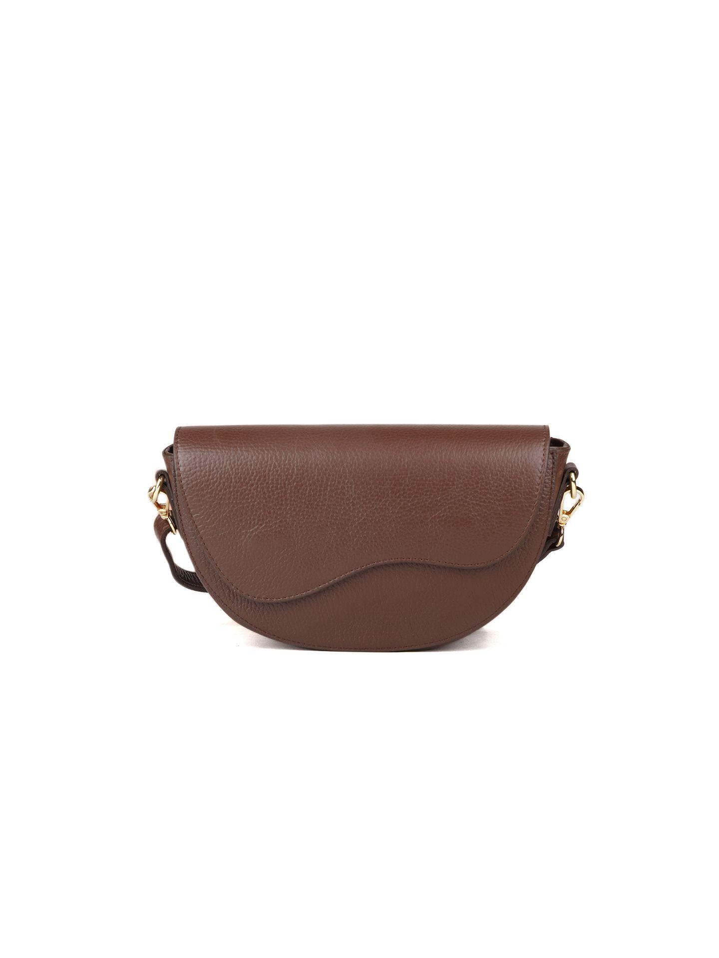 Giulia Monti Schultertasche Walnussbraun