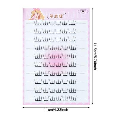 Easy Apply Self Adhesive Individual Eyelashes Fluffy Cluster Lashes 10 Rows