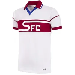 Copa Football, Herren, Fussballtrikot, Servette FC auswärts 1979 - 84 Retro Trikot Servette Football Club Genève 1890 Vintage Shirt de 19 (XXL), Weiss