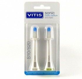 Vitis Sonic Spare Part Medium Toothbrush 2 Units