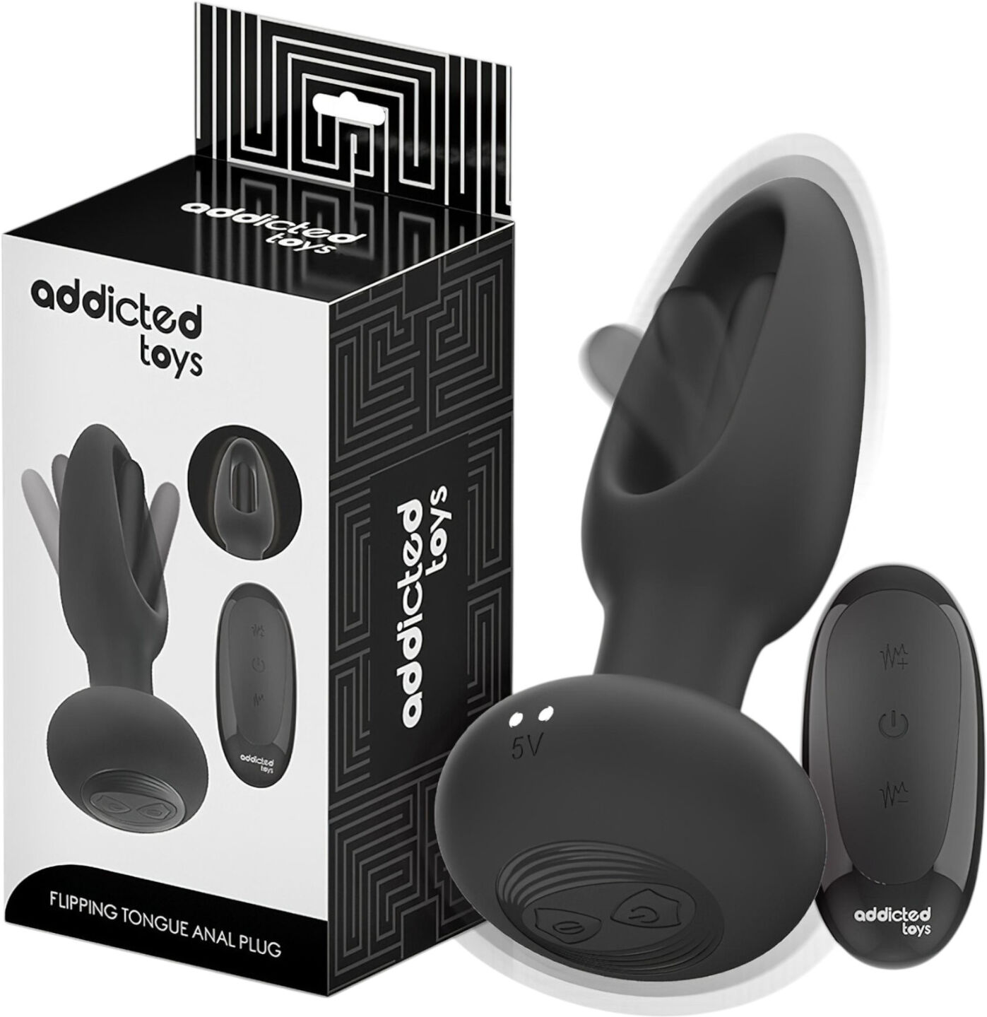 Addicted Toys - Black Tongue Motion Anal Vibrator
