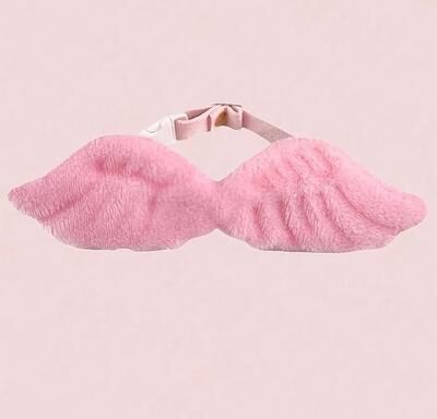 Uplift Picks Pet Wing Costume Collar With Bow Tie For Holiday Photos And Cute Dress Up pink
