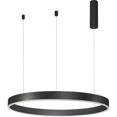 NOVA LUCE LED-Hängeleuchte "MOTIF", schwarz, 1, Ø 80cm, 1 Stk., Leuchten, dimmbar, höhenverstellbar, Lichtfarbe verstellbar, Fernbedienung