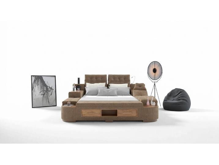 Xlmoebel Multimediabett Modernes Doppelbett mit elegantem Design und vielseitigen Funktionen (Doppelbett, Bett), Hergestellt in Europa